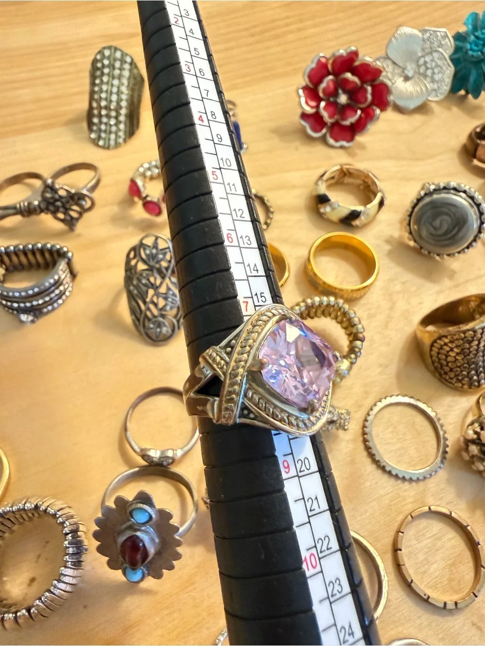 Vintage old costume fashion ring junk lot